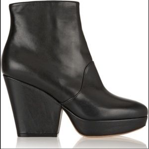 Maison Margiela Leather Platform Ankle Boots